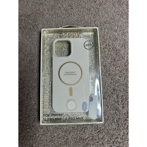 XO Poppy Other - XO Poppy IPHONE 13/12 Pro Max Phone Case MagSafe Compatible Silicone Cream Color